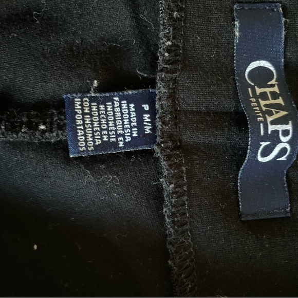 Chaps Black Stretch Cropped Career Pants Size Medium Petite - Picture 6 of 9
